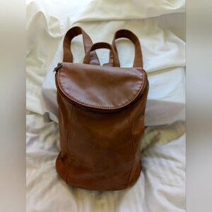 JOY susan. Brown Leather Backpack